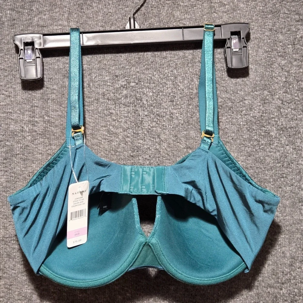 Natori Conform Full Fit Memory Contour Convertible Underwire Bra 34D 731165 Jade